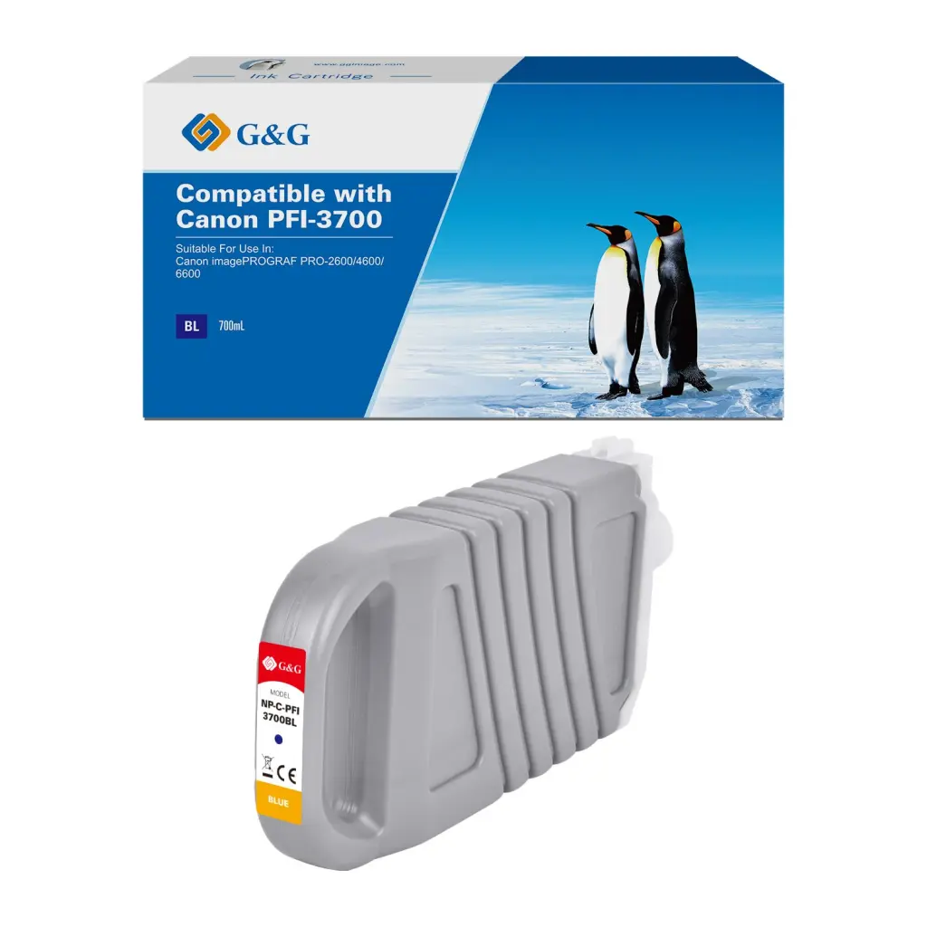 Comp Canon G+G PFI-3700BL Blue High Capacity Ink Cartridge