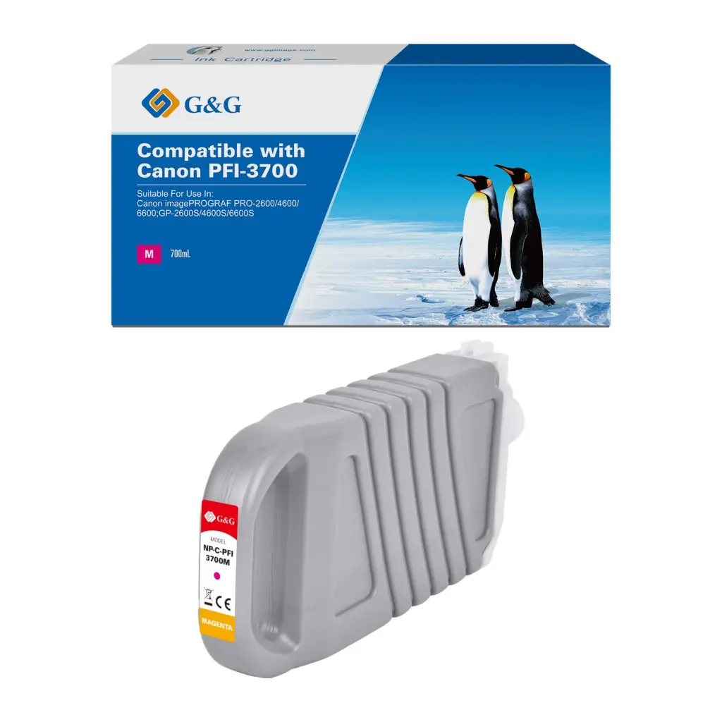Comp Canon G+G PFI-3700M Magenta High Capacity Ink Cartridge
