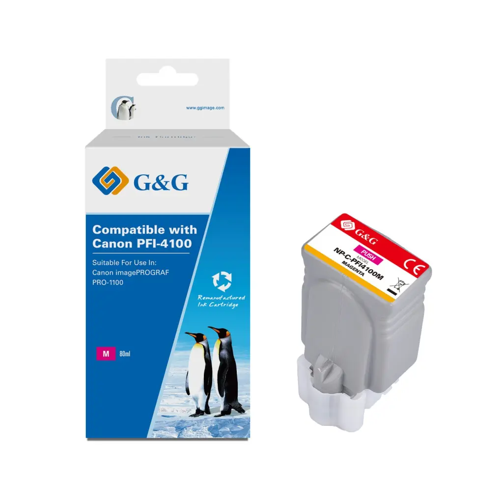 Comp Canon G+G PFI-4100M Magenta Ink Cartridge 6779C001