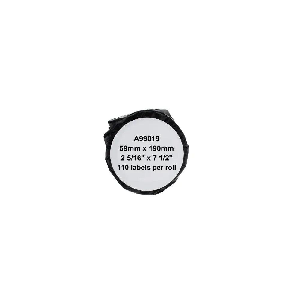 Comp Dymo 99019 Large Lever Arch File Labels (Paper) Pack of 110 S0722480 (59mm x 190mm)