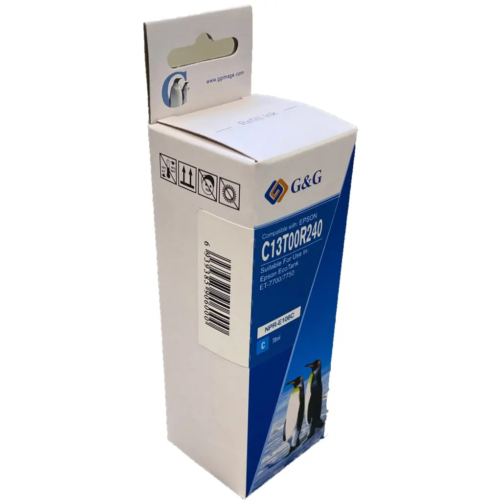 Comp Epson 106 Ecotank Cyan Ink Bottle C13T00R240