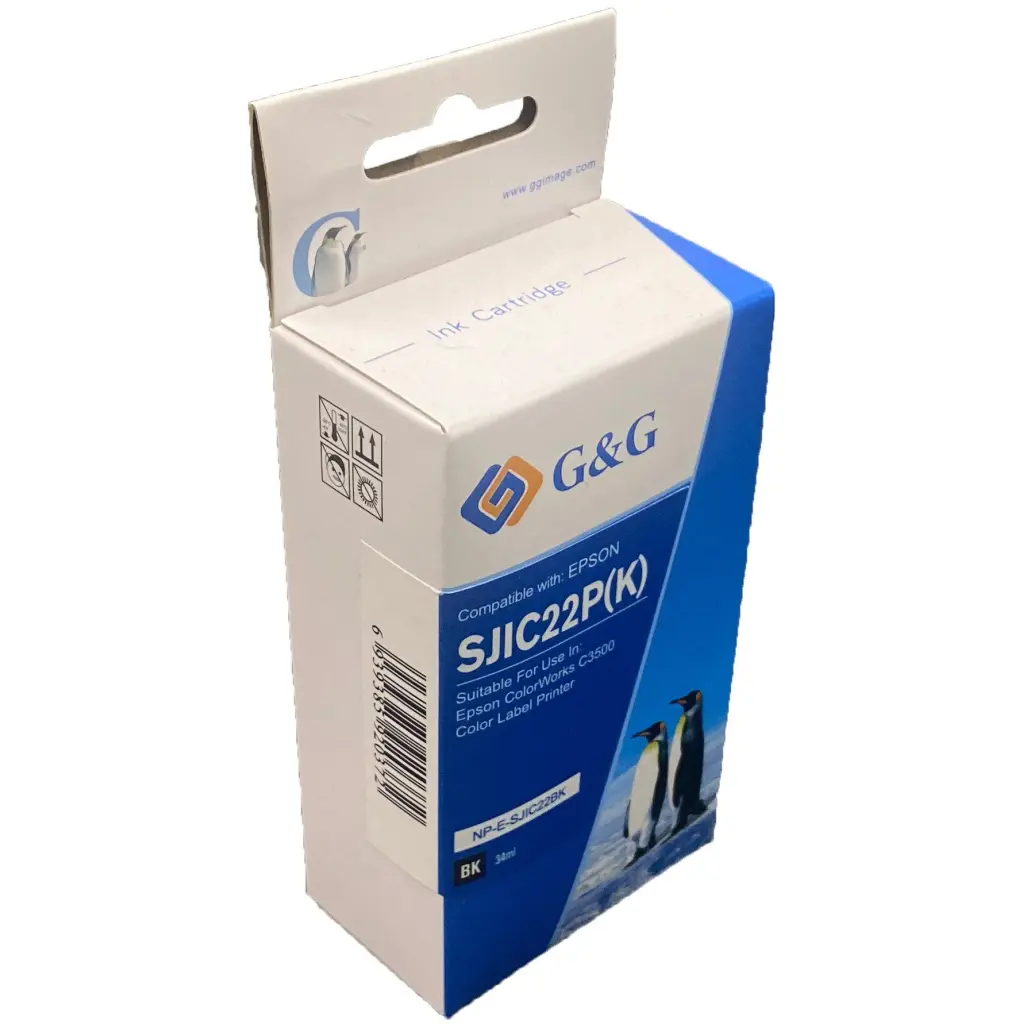 Comp Epson G+G C33S020577 Black Ink Ctg SJIC22BK
