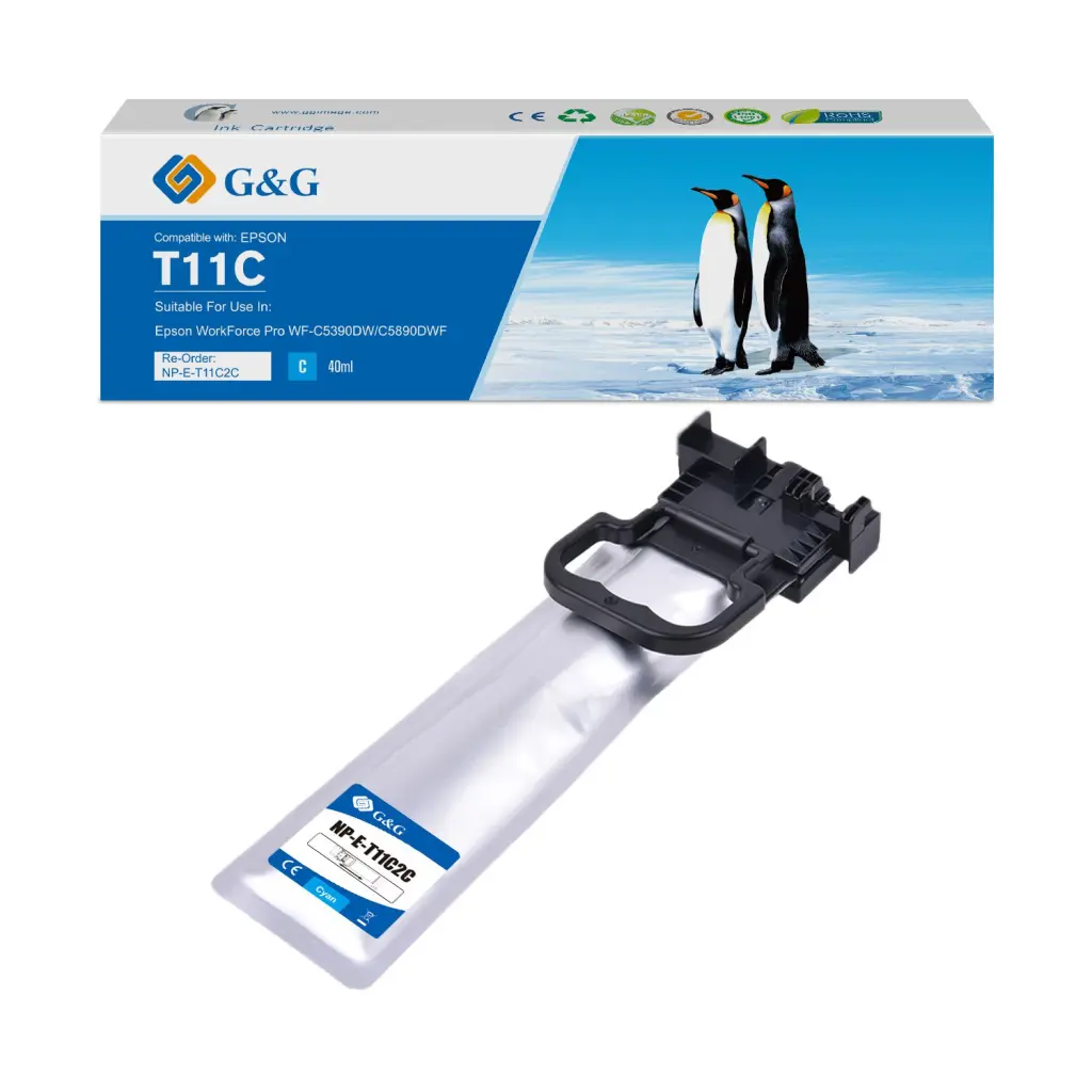 Comp Epson G+G T11C C13T11C240 Cyan Ink Ctg 40ml Ink 3000 Pages