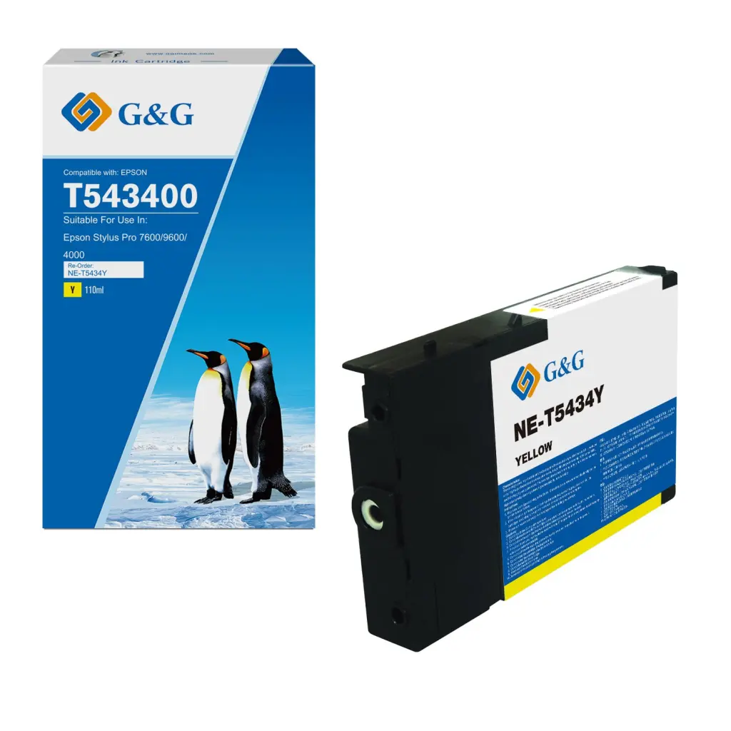 Comp Epson G+G T543400 Yellow Pigment Ink Cartridge C13T543400