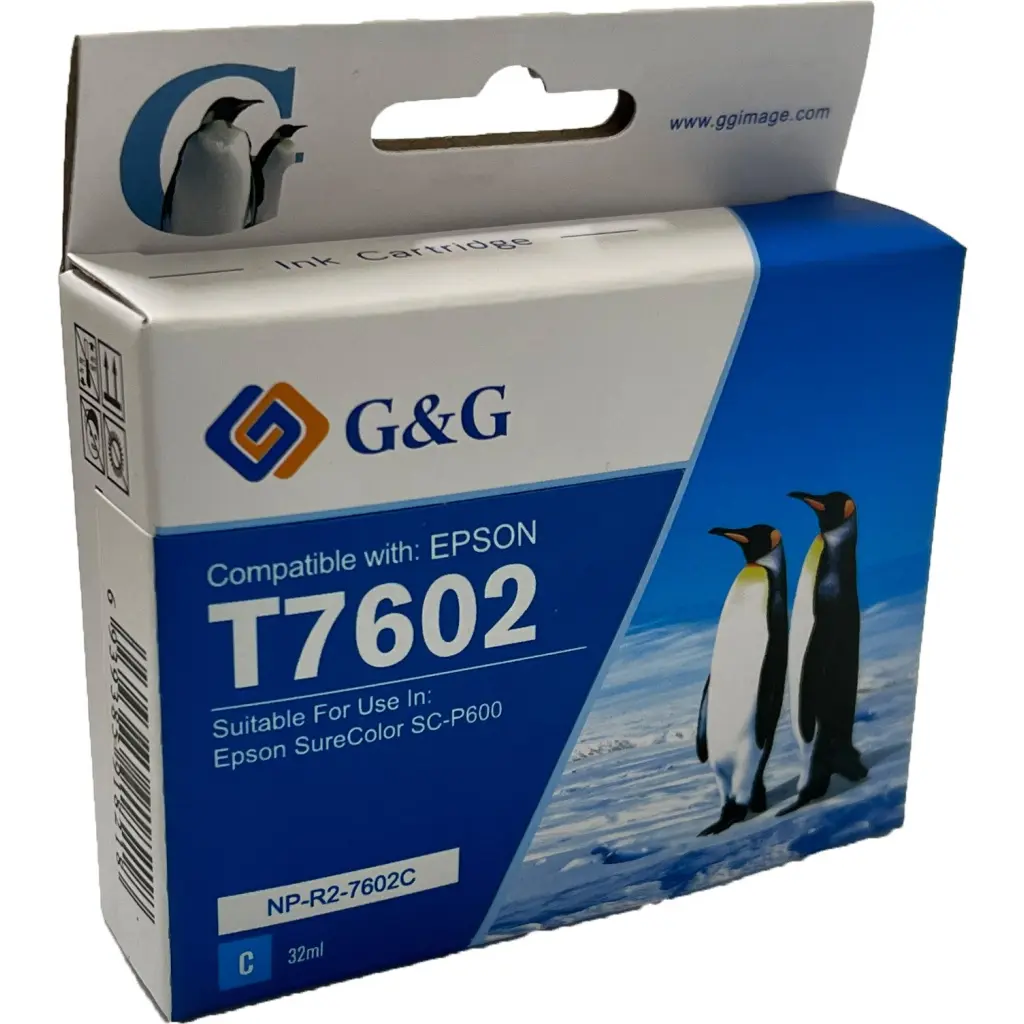Comp Epson G+G T7602 Cyan Wide Format Ink Ctg C13T760240