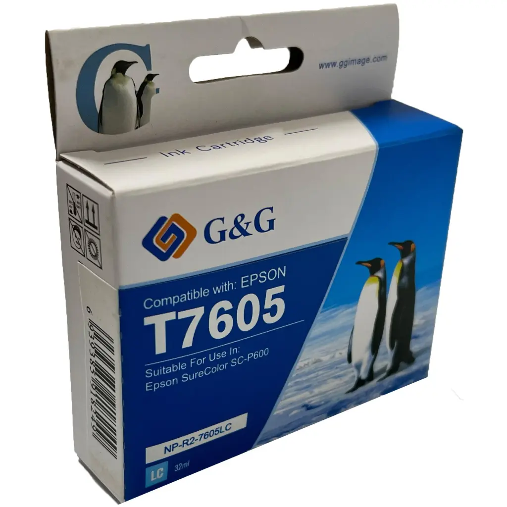 Comp Epson G+G T7605 Light Cyan Wide Format Ink Ctg C13T760540