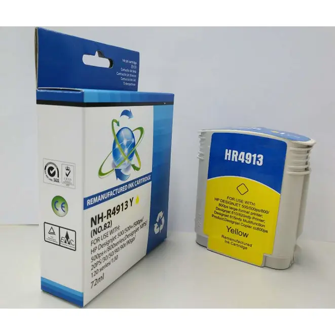 Comp HP Designjet 500 Yellow Ink C4913A Ctg No 82