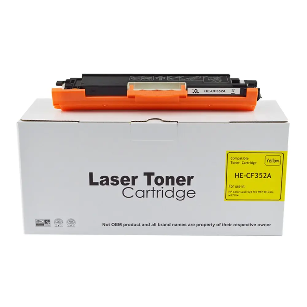 Comp HP Laserjet Pro MFP M176 Yellow CF352A Toner also for 130A