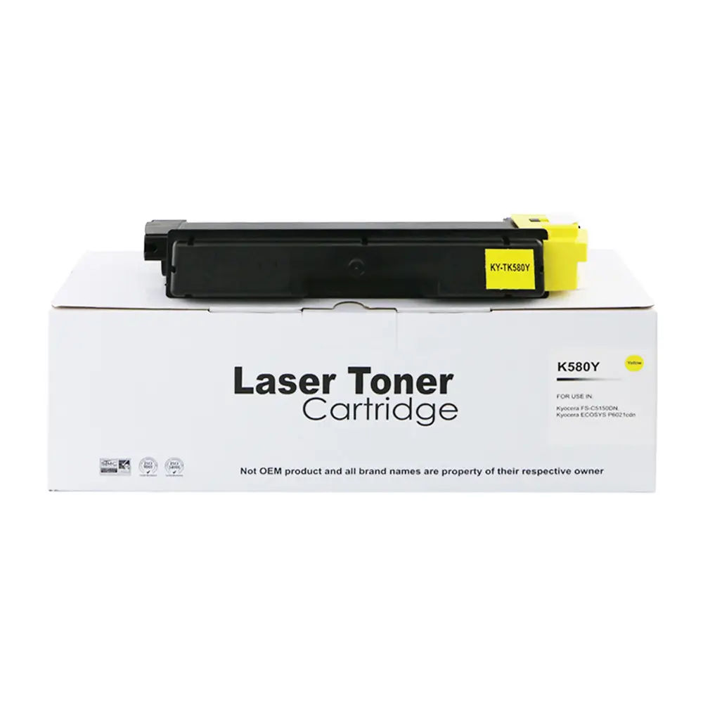 Comp Kyocera Mita FSC5150 TK580Y Yellow Toner 