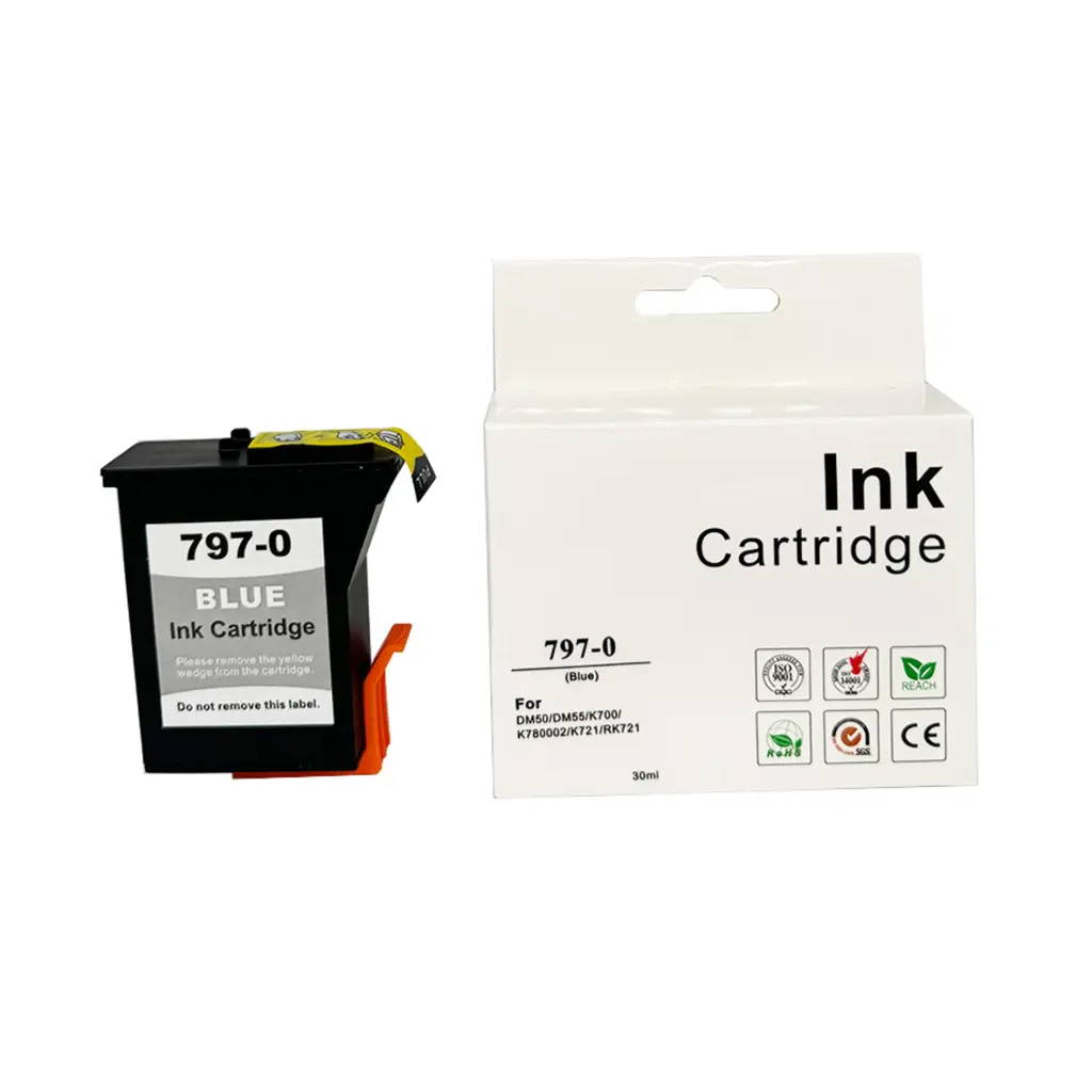 Comp Pitney Bowes DM50 Blue Ink 797-0 also for K780001 2