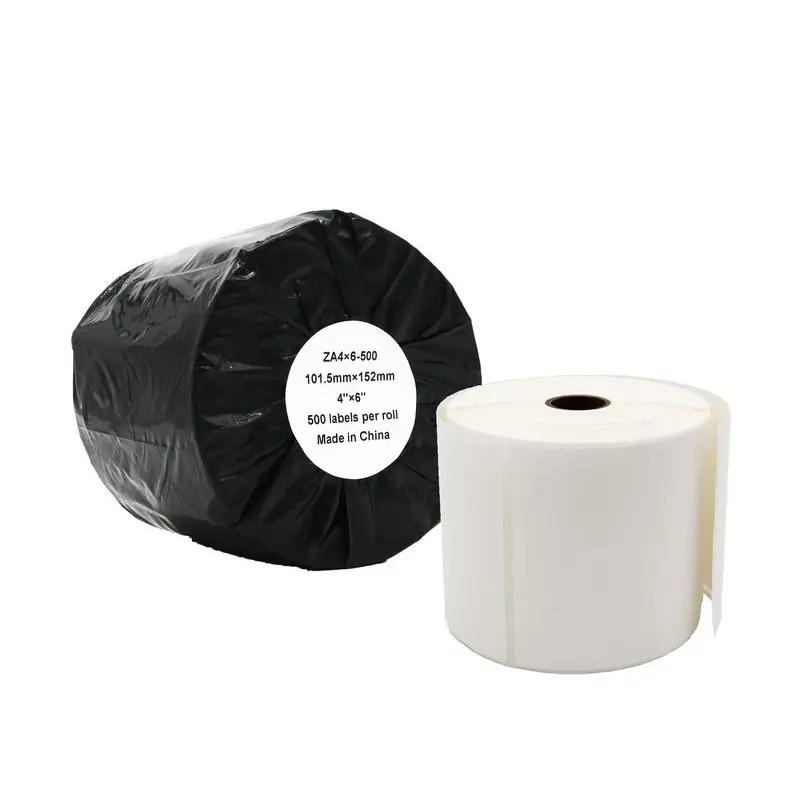 Comp Zebra White Large Shipping Paper Labels Roll 500 pcs (ZA4X6-500)