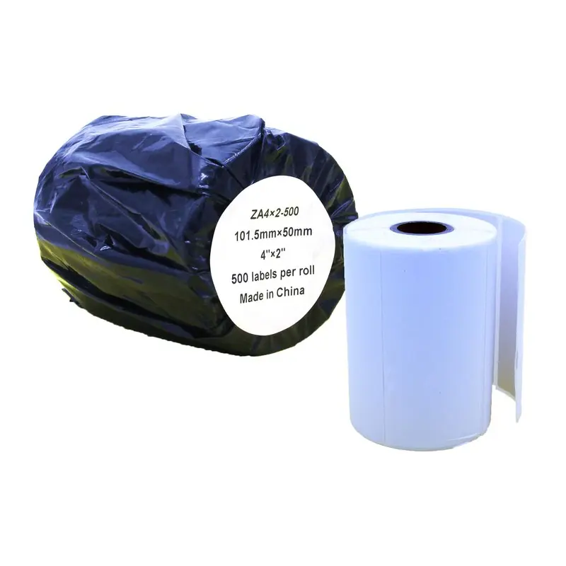 Comp Zebra White Standard Shipping Paper Labels Roll 500 pcs (ZA4X2-500)