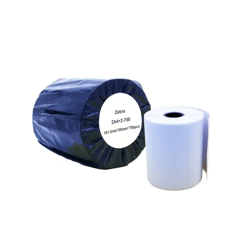 Comp Zebra White Standard Shipping Paper Labels Roll 750 pcs (ZA4X2-750)
