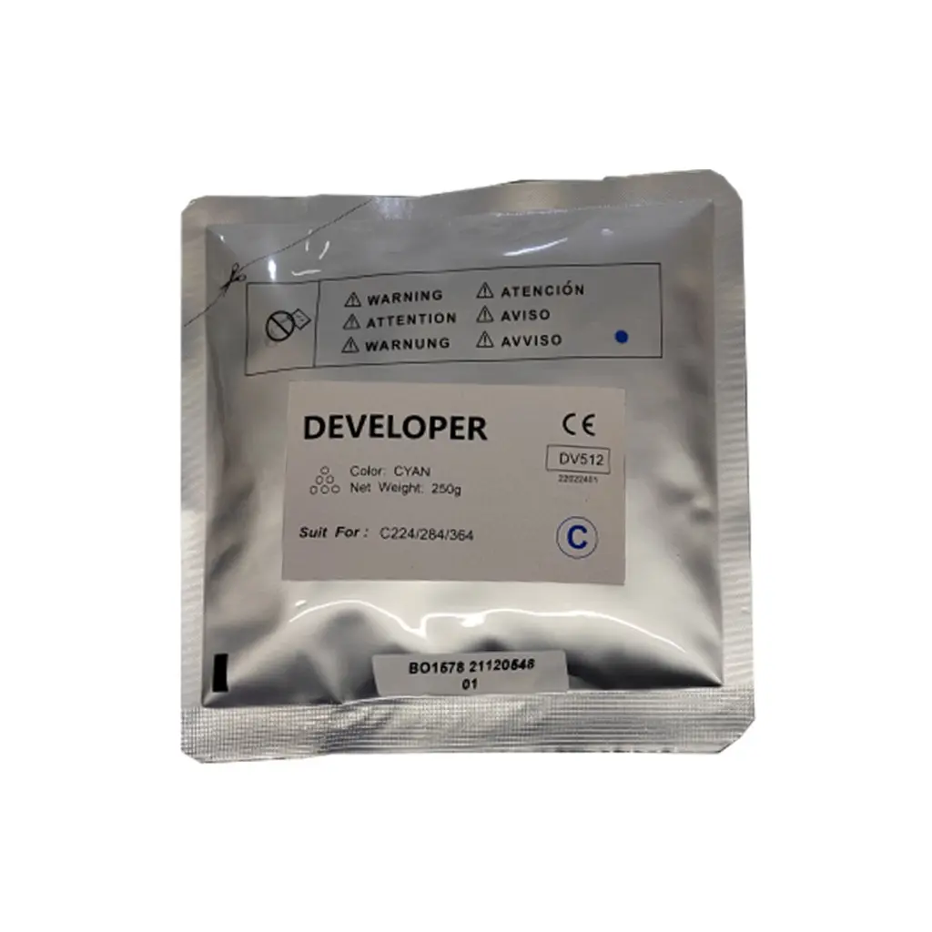 Compatible Konica Minolta DV512 Cyan Developer Bag
