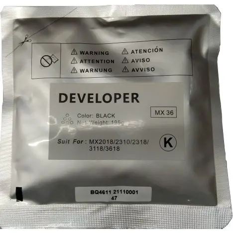 Compatible Sharp MX36 Black Developer Bag