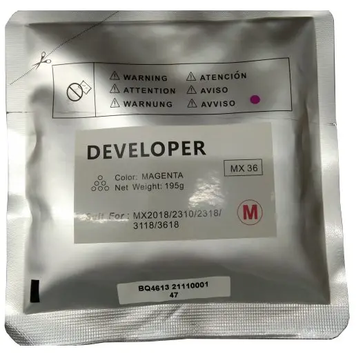 Compatible Sharp MX36 Magenta Developer Bag