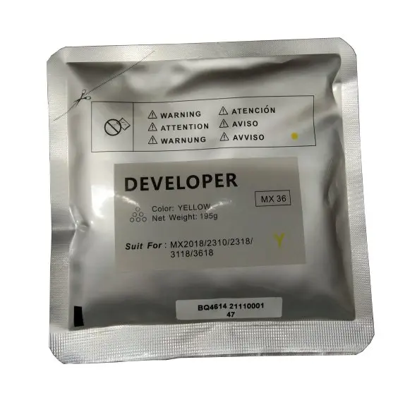 Compatible Sharp MX36 Yellow Developer Bag