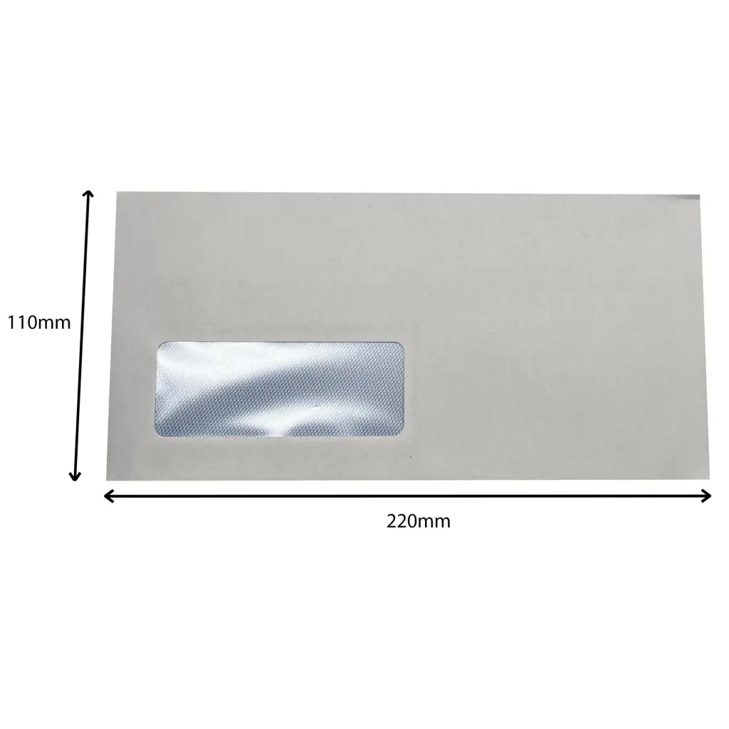 DL Envelopes Window Self Seal 80gsm White (Pack of 1000)