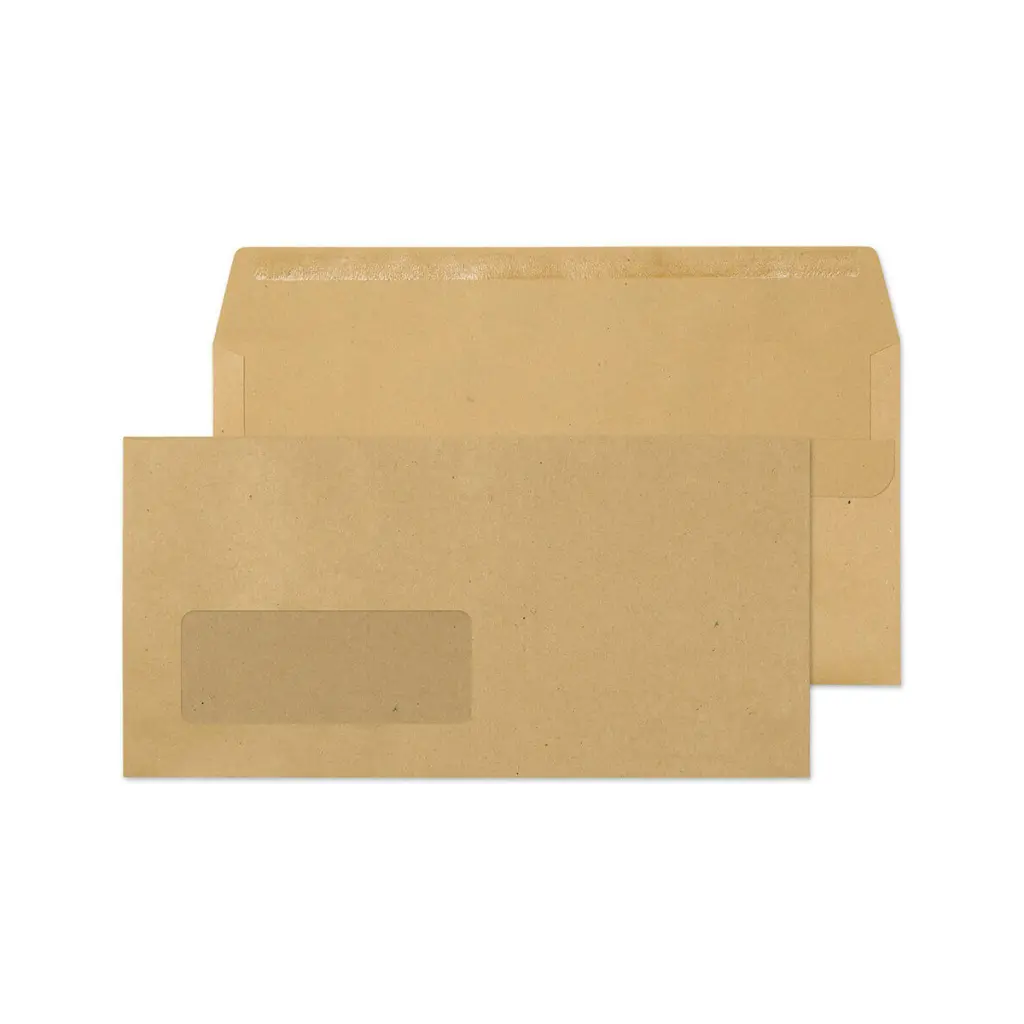 DL Manilla Wallet Window Self Seal 80gsm 110x220mm BOX 250