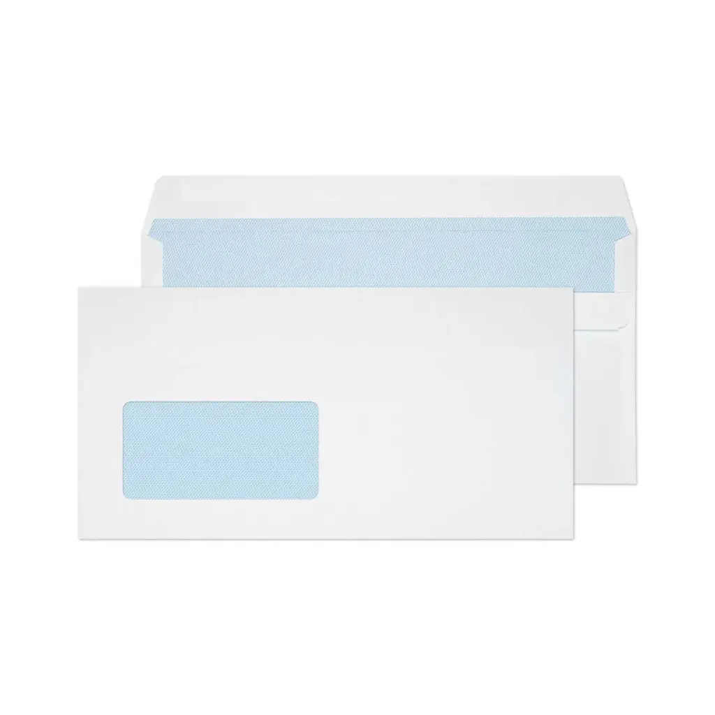 DL+ White Wallet Window Self Seal 90gsm 114x229mm BOX 1000