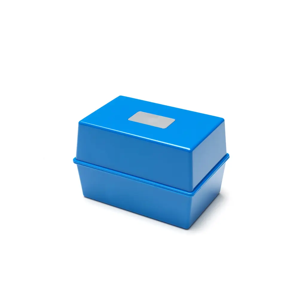 Deflecto Essentials Range 6x4 Index Card Box - Blue