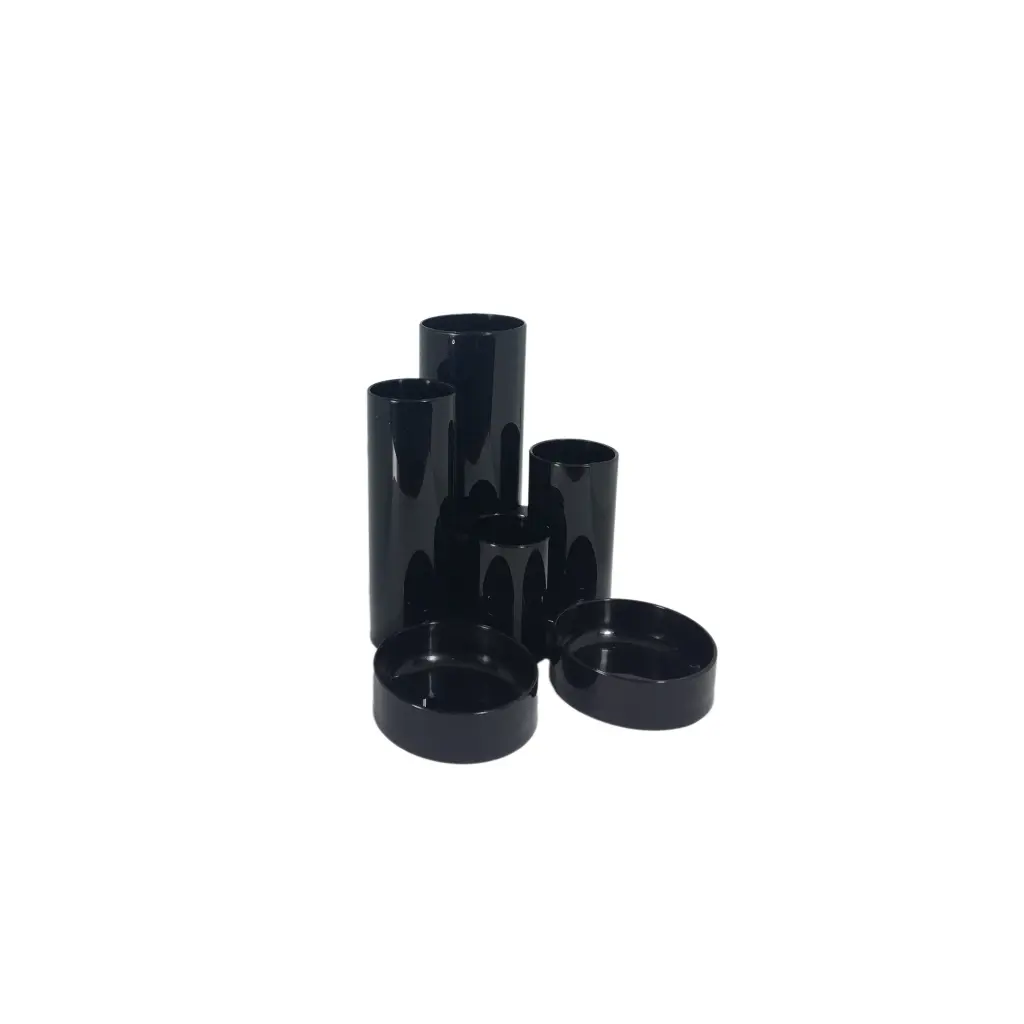 Deflecto Essentials Range Tierred Tube Style Desk & Pen Tidy - Black
