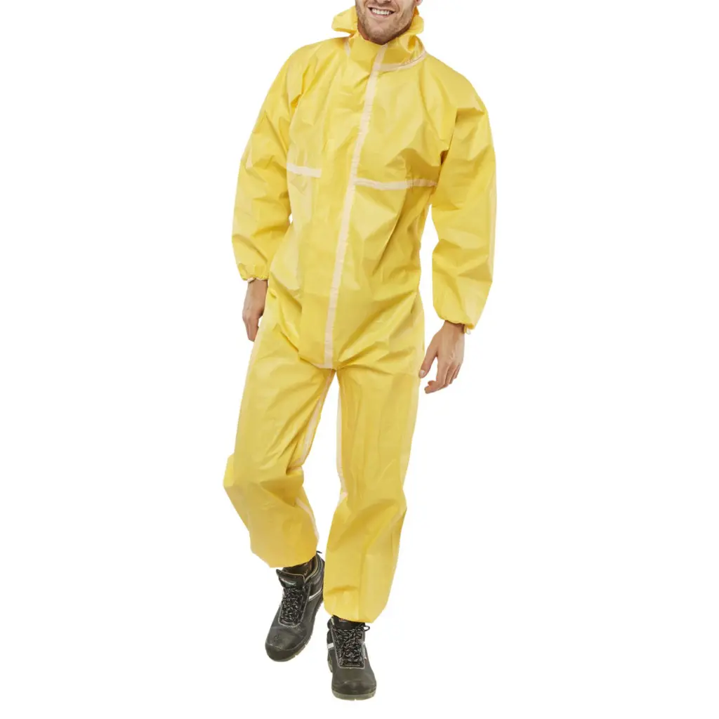 Disposable coverall yellow M microporous type 3/4/5/6