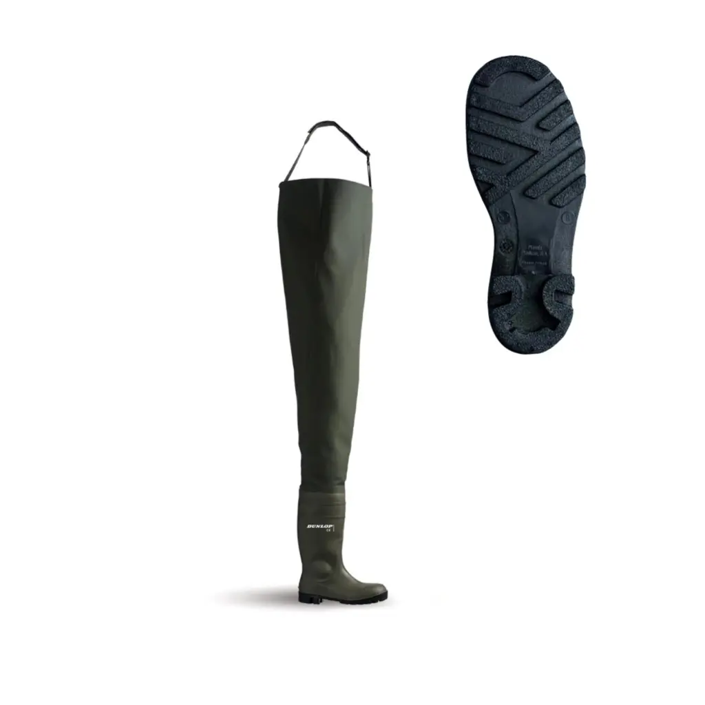 Dunlop Full Safety Chest Wader Green 06