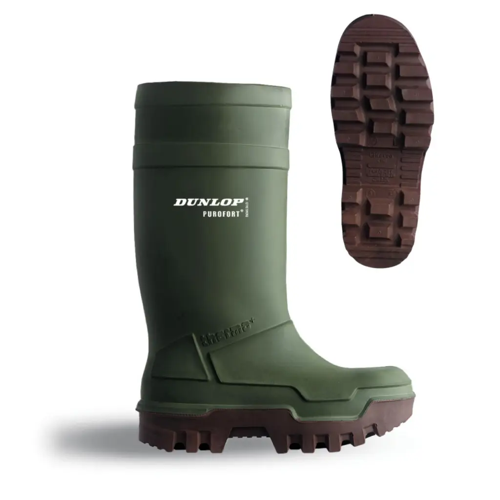 Dunlop Purofort Thermo+ Full Safety Wellington Green 08