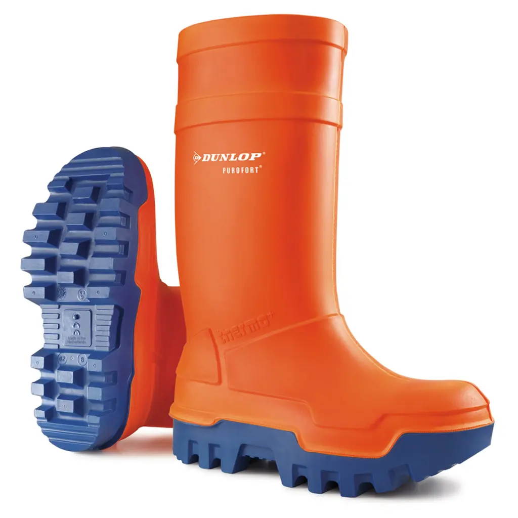Dunlop Purofort Thermo+ Full Safety Wellington Orange 08