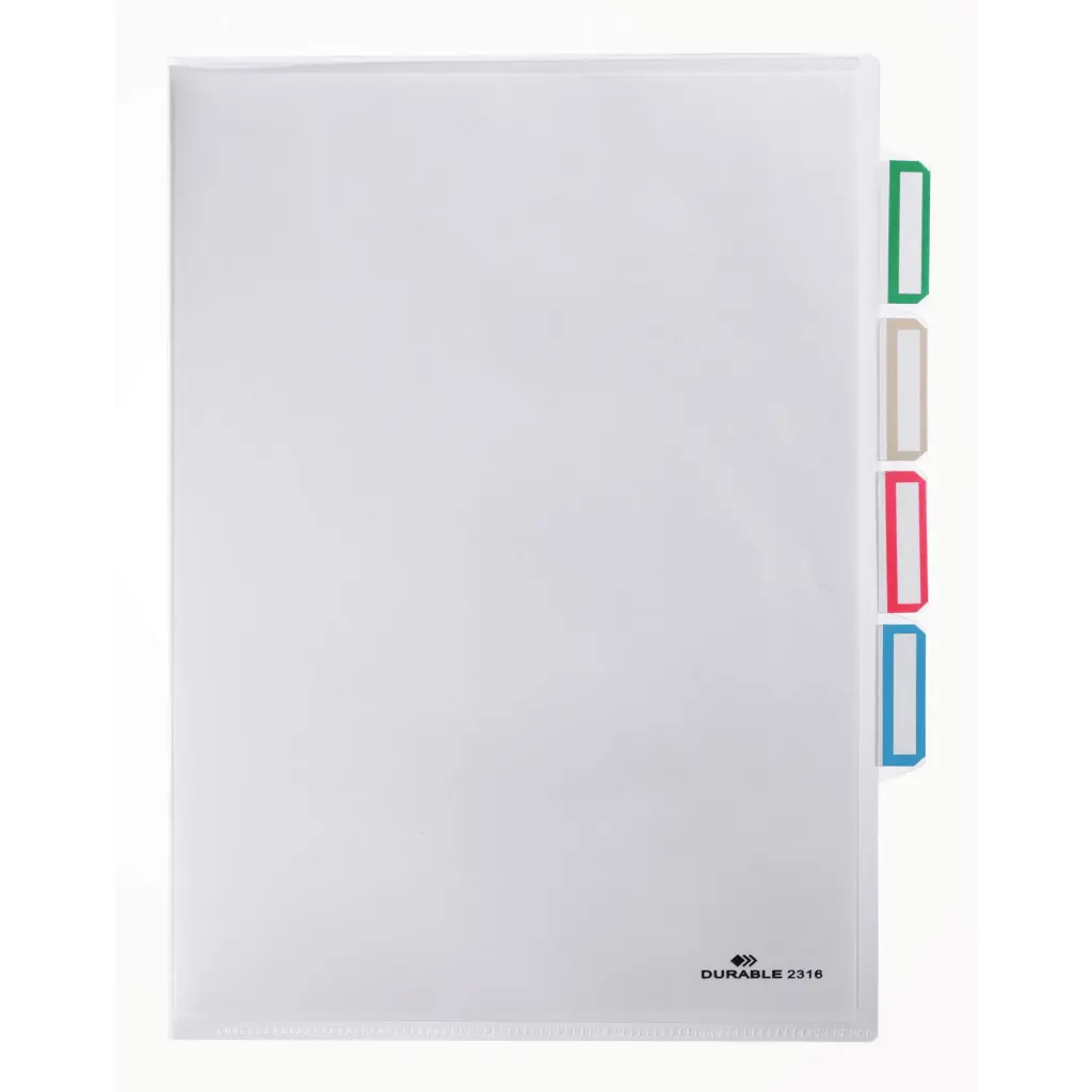 Durable 3 Division Pockets 5 A4 Clear (5)