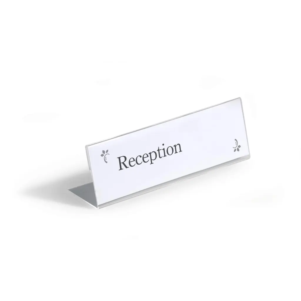 Durable Acrylic Name Plate 61x210mm  (10)