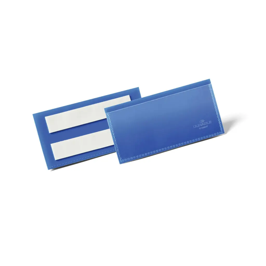 Durable Adhesive Pocket 100x38mm Blue (50)