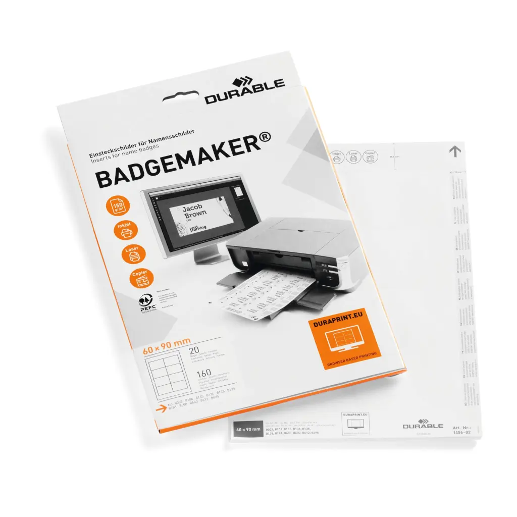 Durable BADGEMAKER Inserts 60x90mm (160)
