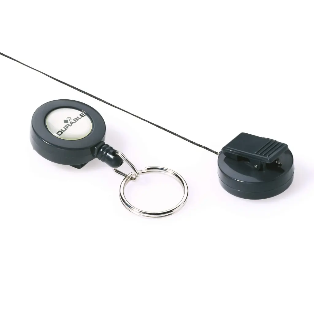 Durable Badge Reel Keyring Charcoal (10)