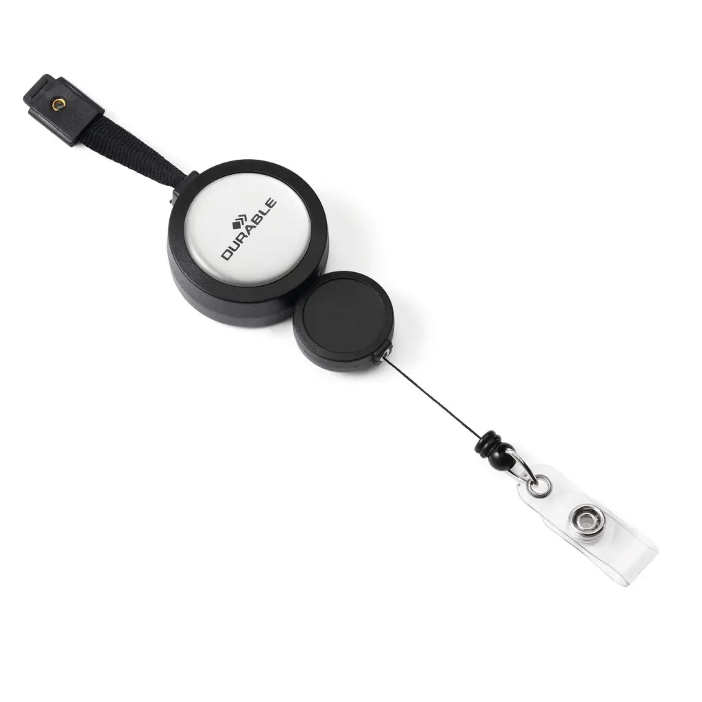 Durable Badge Reel Plus Black (10)