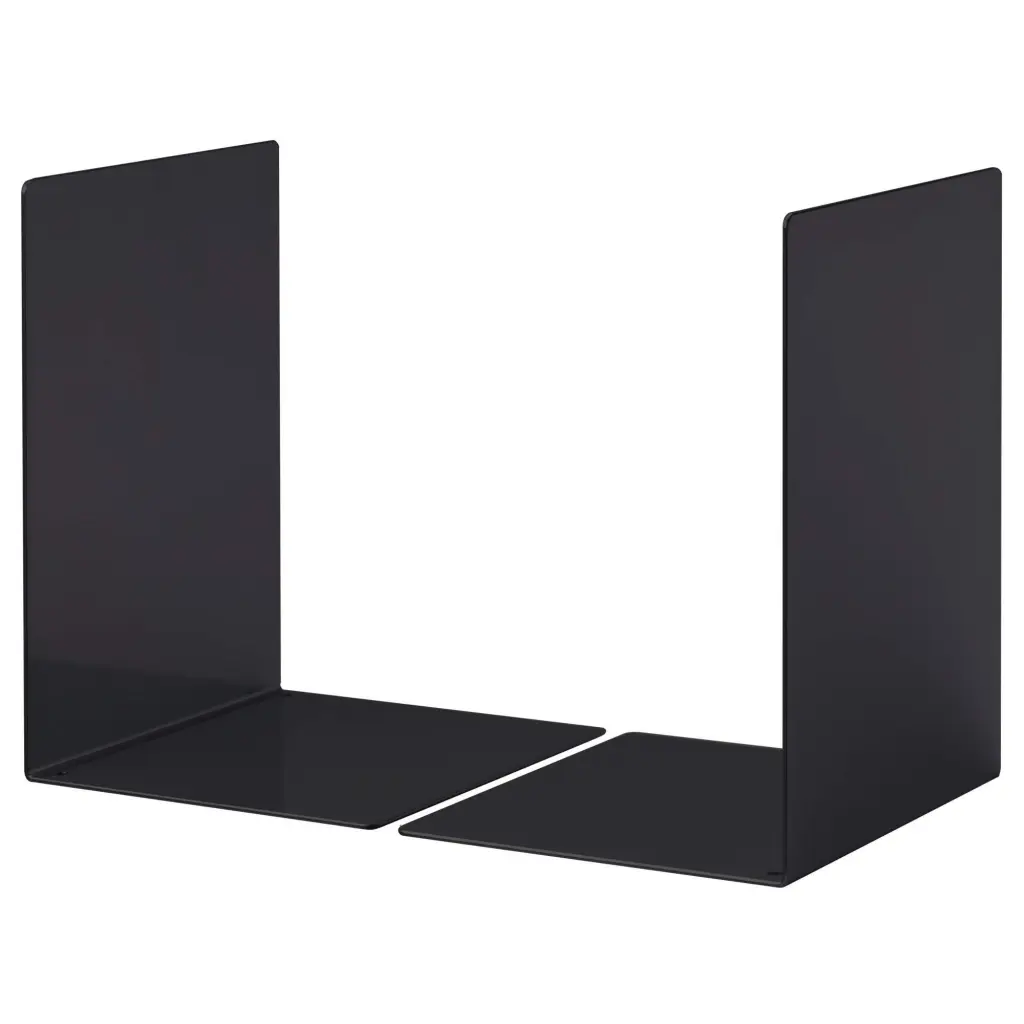 Durable Bookends Large Set of 2 Black (2)