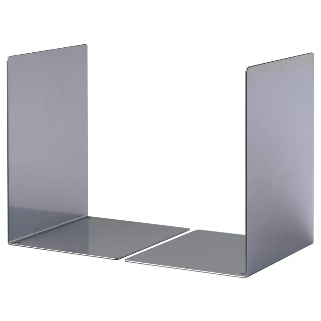 Durable Bookends Large Set of 2 Silver (2)