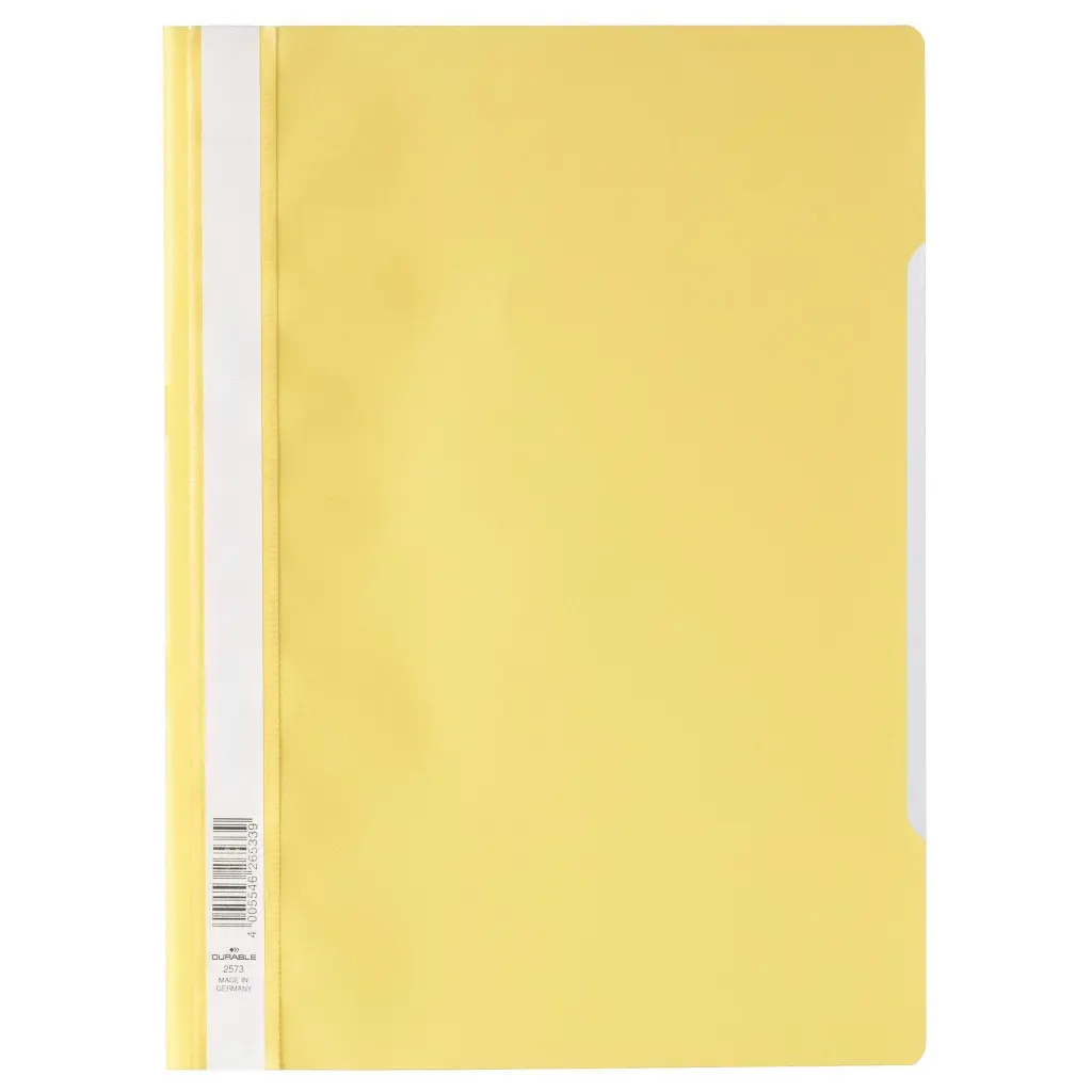 Durable Clear View A4 Folder Yellow (25)