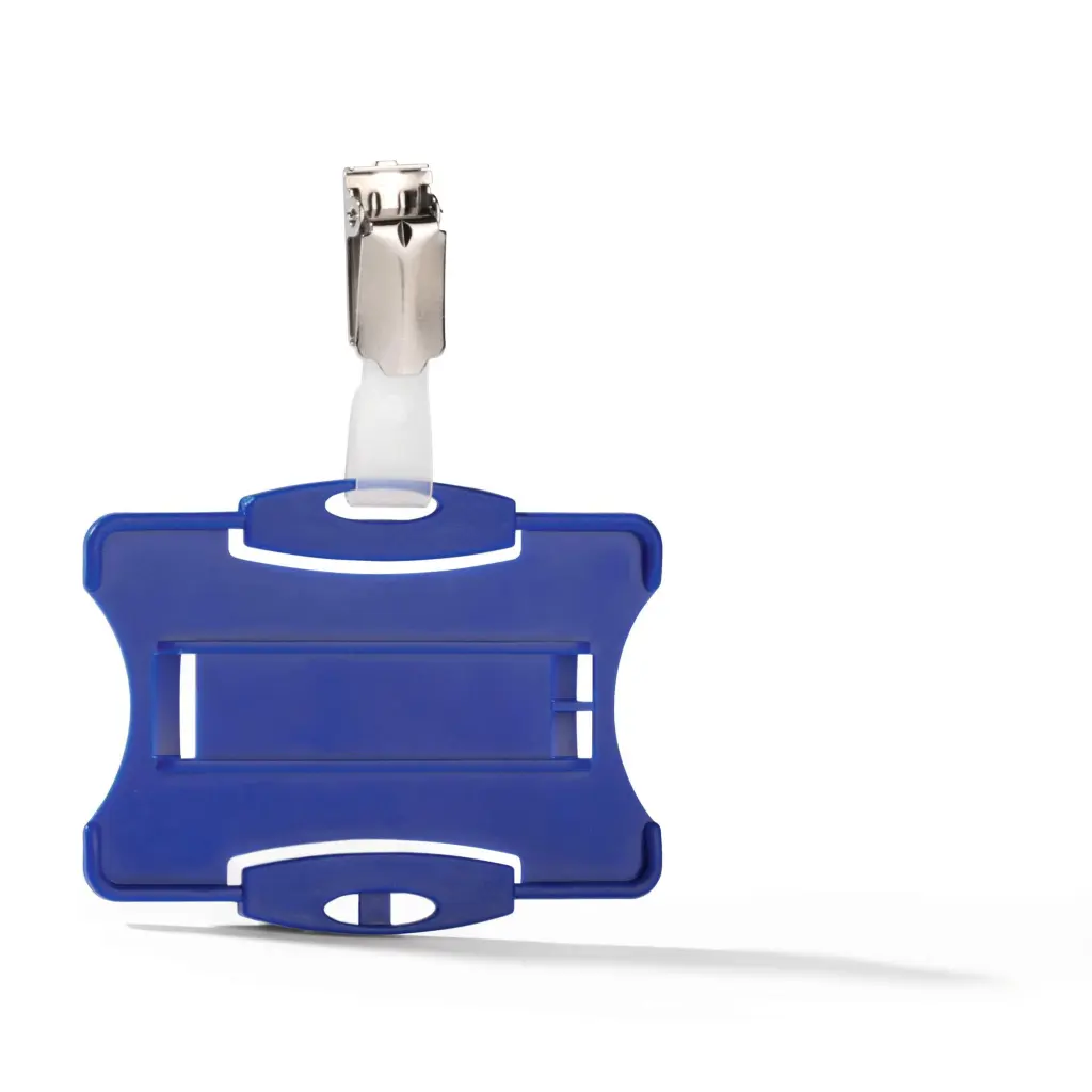 Durable Clip ID Card Holder Blue (25)
