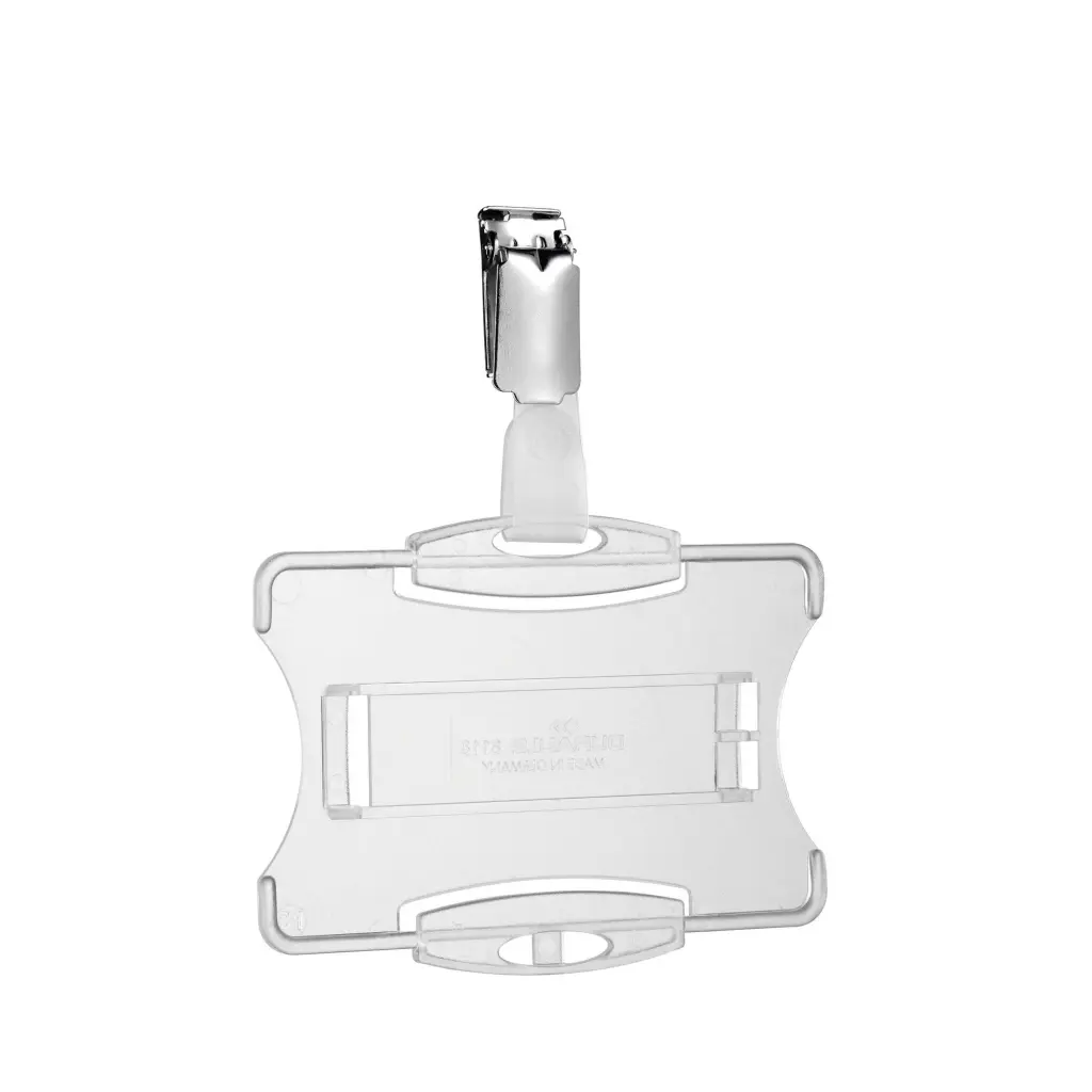 Durable Clip ID Card Holder Clear (25)