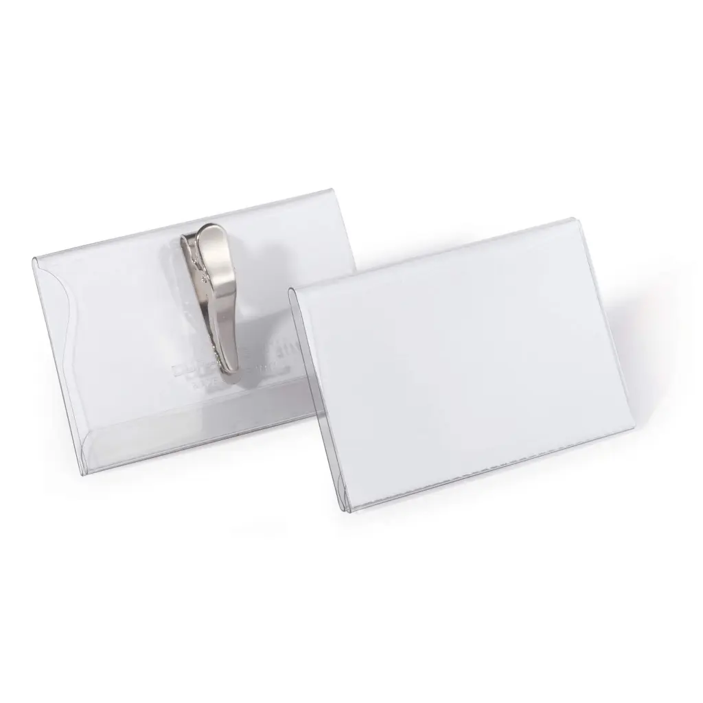 Durable Crocodile Clip Badge 55x90mm (25)