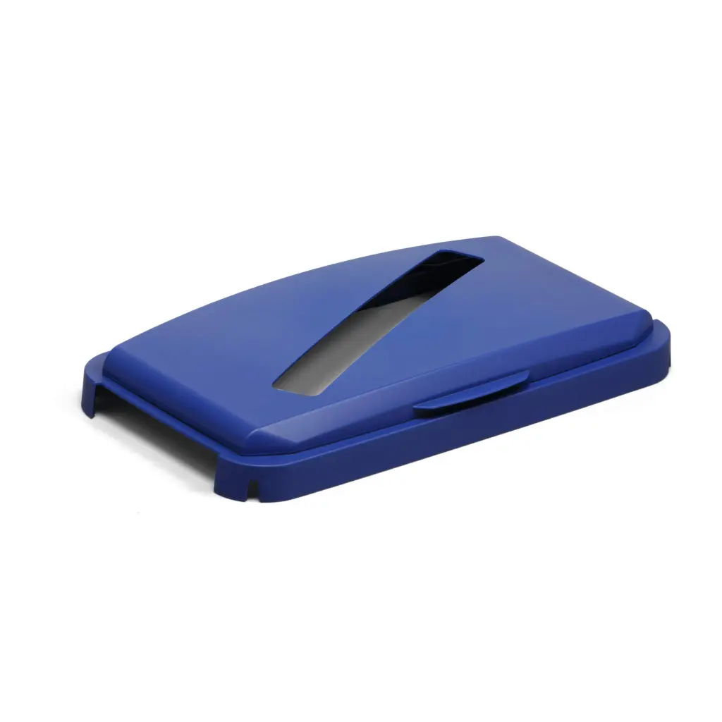 Durable DURABIN 60L Hinged Slot Lid Blue
