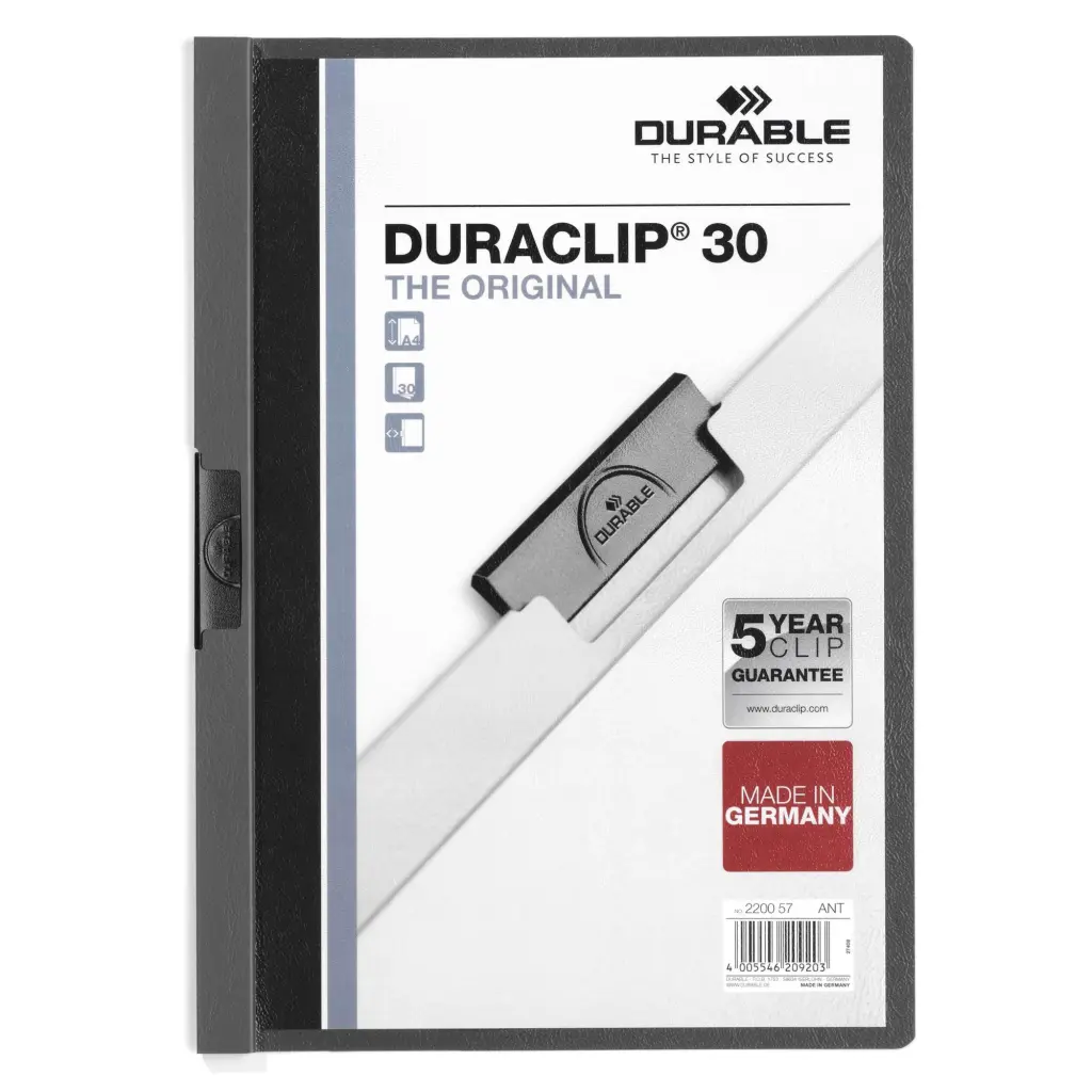 Durable DURACLIP 30 A4 Folder Anthracite (25)