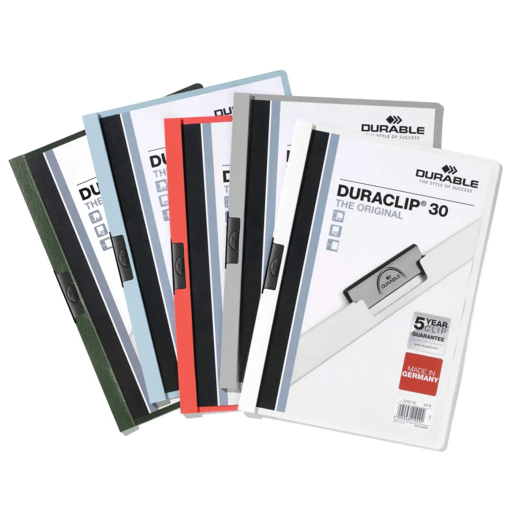 Durable DURACLIP 30 A4 Folder Assorted (25)