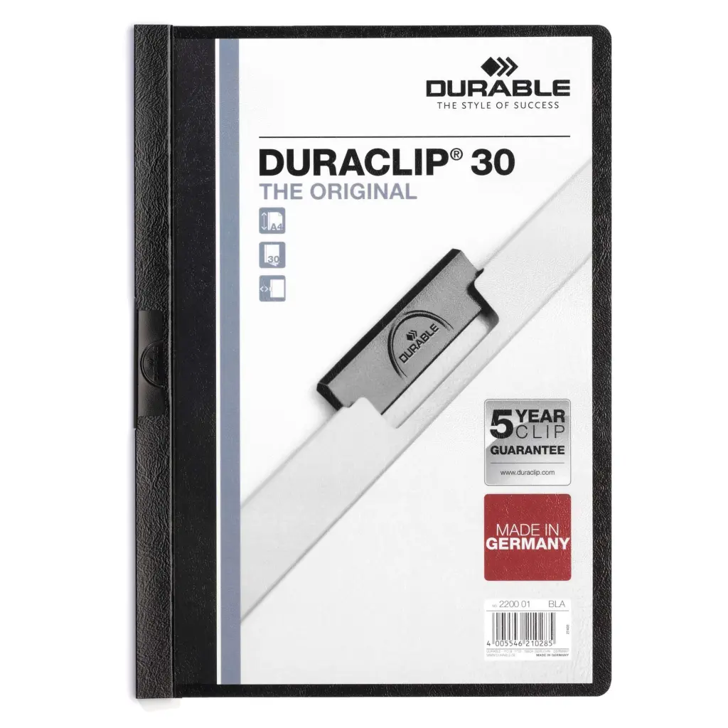Durable DURACLIP 30 A4 Folder Black (25)