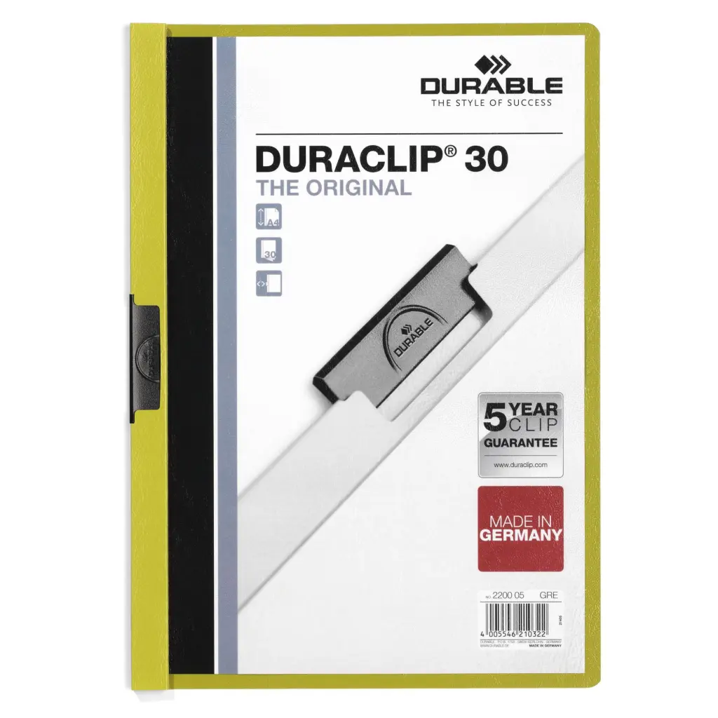 Durable DURACLIP 30 A4 Folder Green (25)