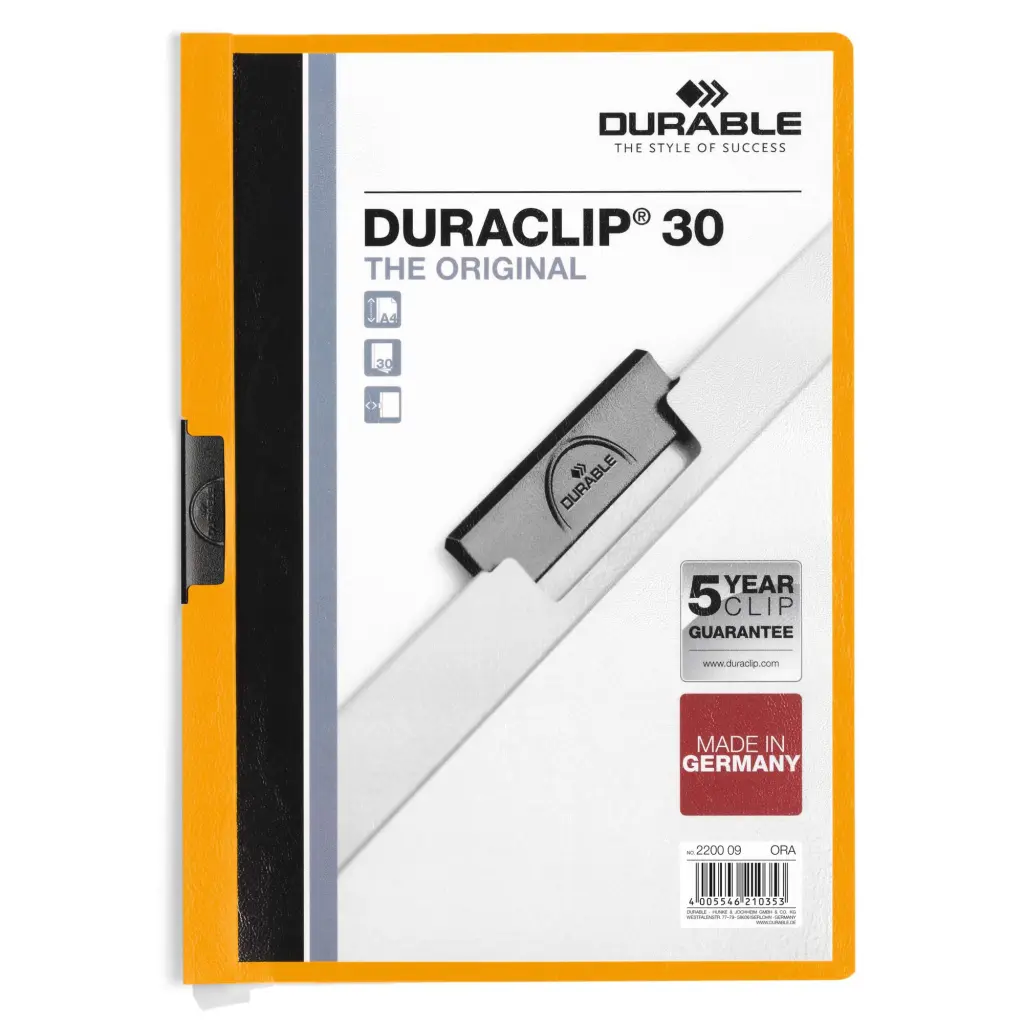 Durable DURACLIP 30 A4 Folder Orange (25)
