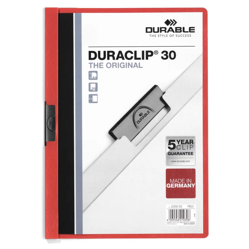 Durable DURACLIP 30 A4 Folder Red (25)