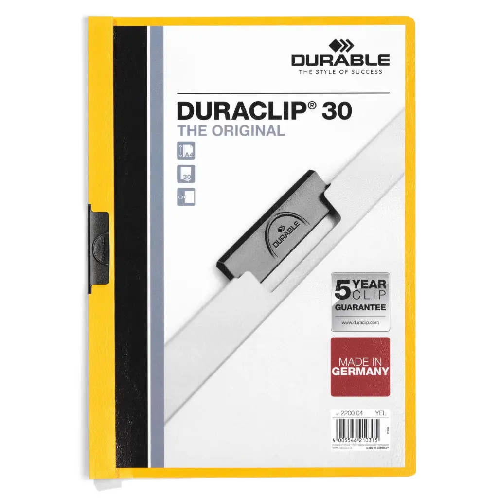 Durable DURACLIP 30 A4 Folder Yellow (25)
